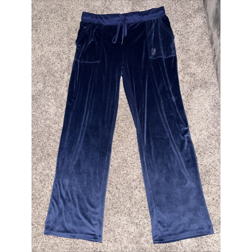 Juicy Couture Woman's XL Velour Blue Lounge Sleepwear Jogger‎ pants